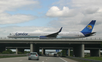 Flugzeug in Leipzig